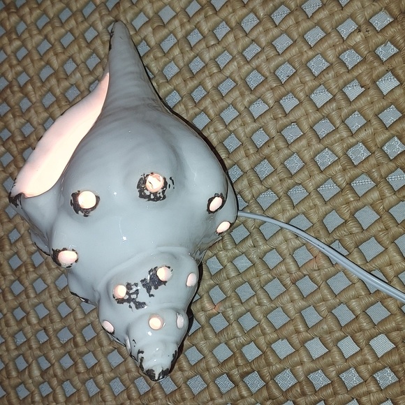 Ceramic  Nautical Conch shell light Vtg - Picture 3 of 12